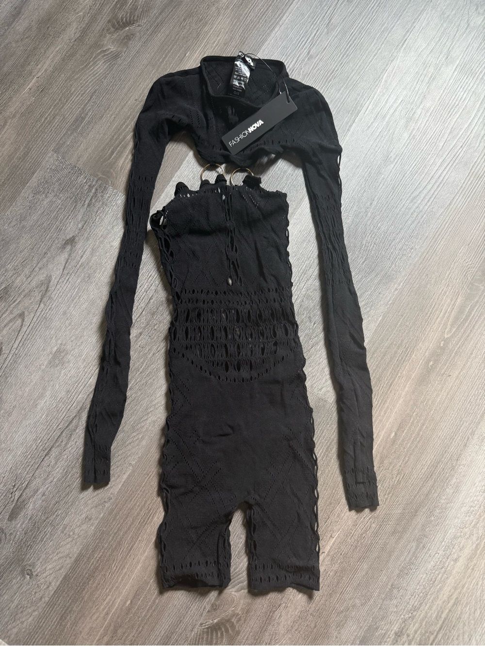 Fashion Nova Really Like Your Body Seamless Romper NEW Black - Picture 3 of 10